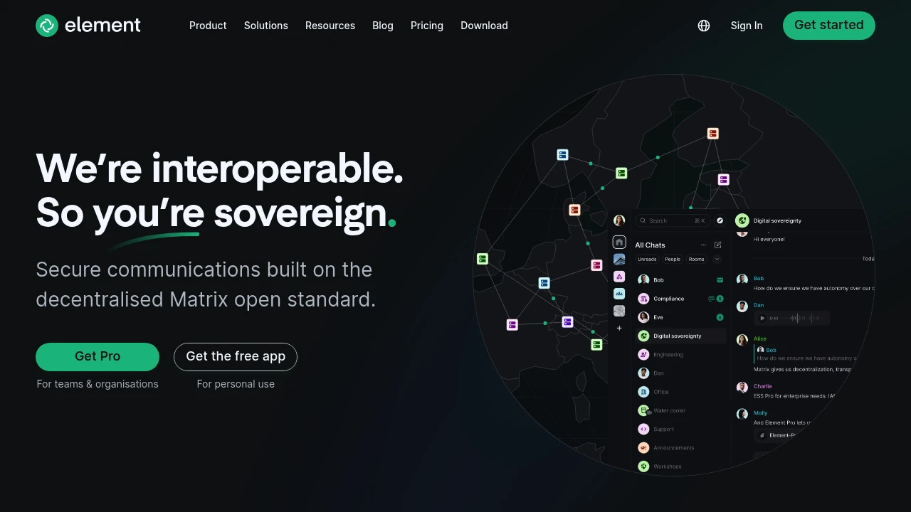 Element product interface