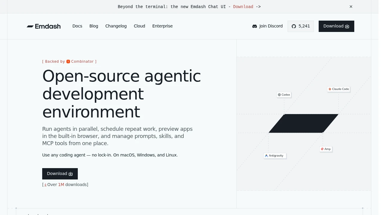 Emdash product interface