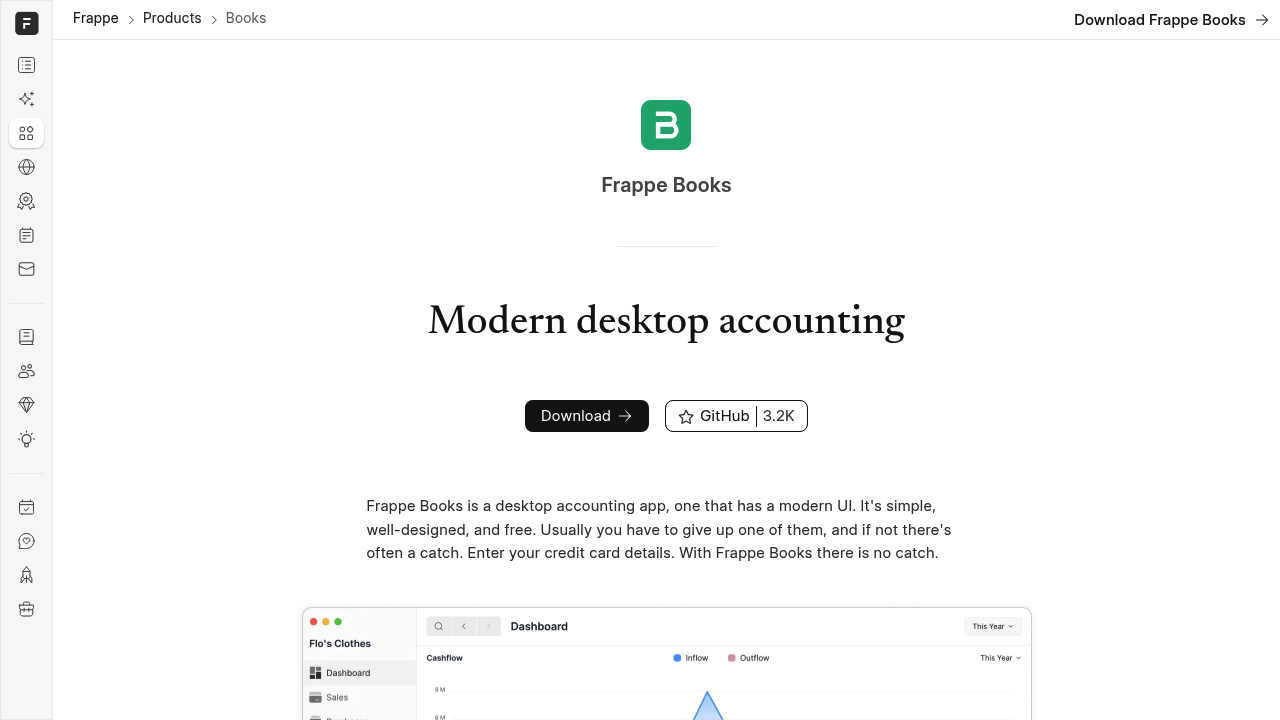 Frappe Books product interface