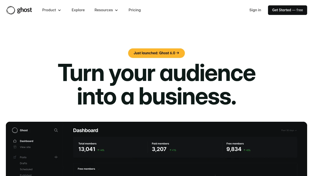 Ghost product interface