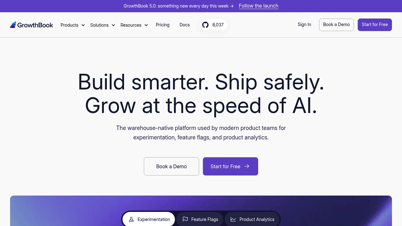 GrowthBook product interface