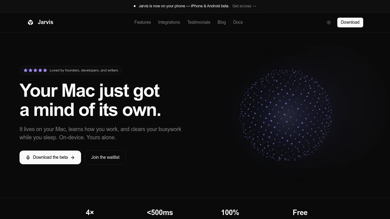 Jarvis product interface
