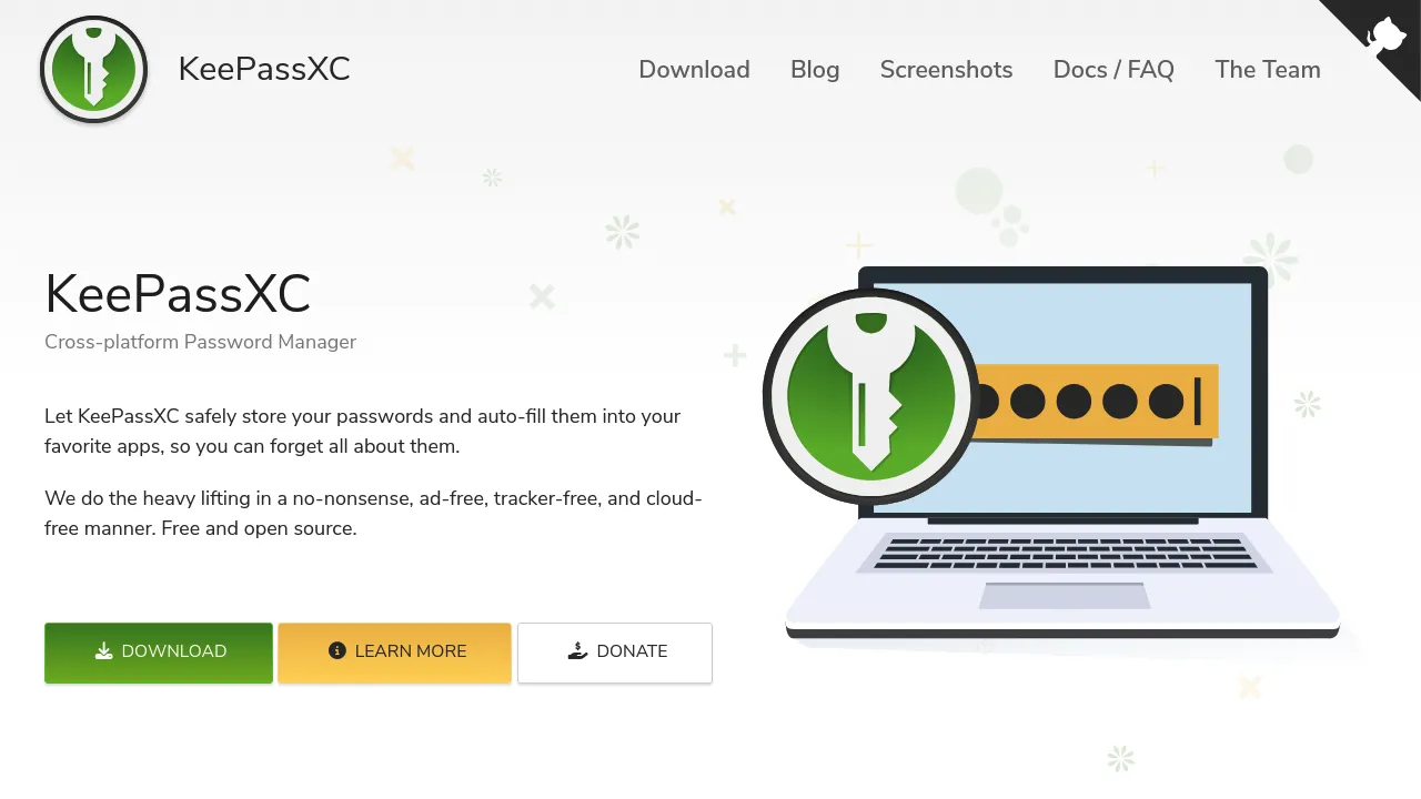 KeePassXC product interface