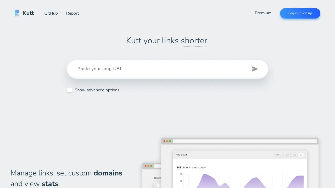 Kutt product interface