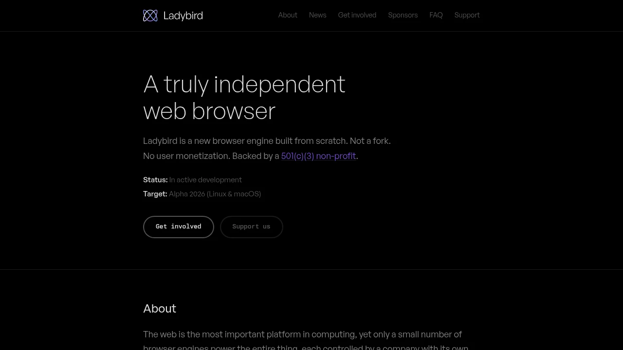 Ladybird product interface