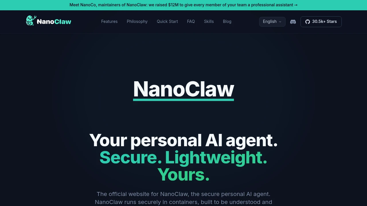NanoClaw product interface