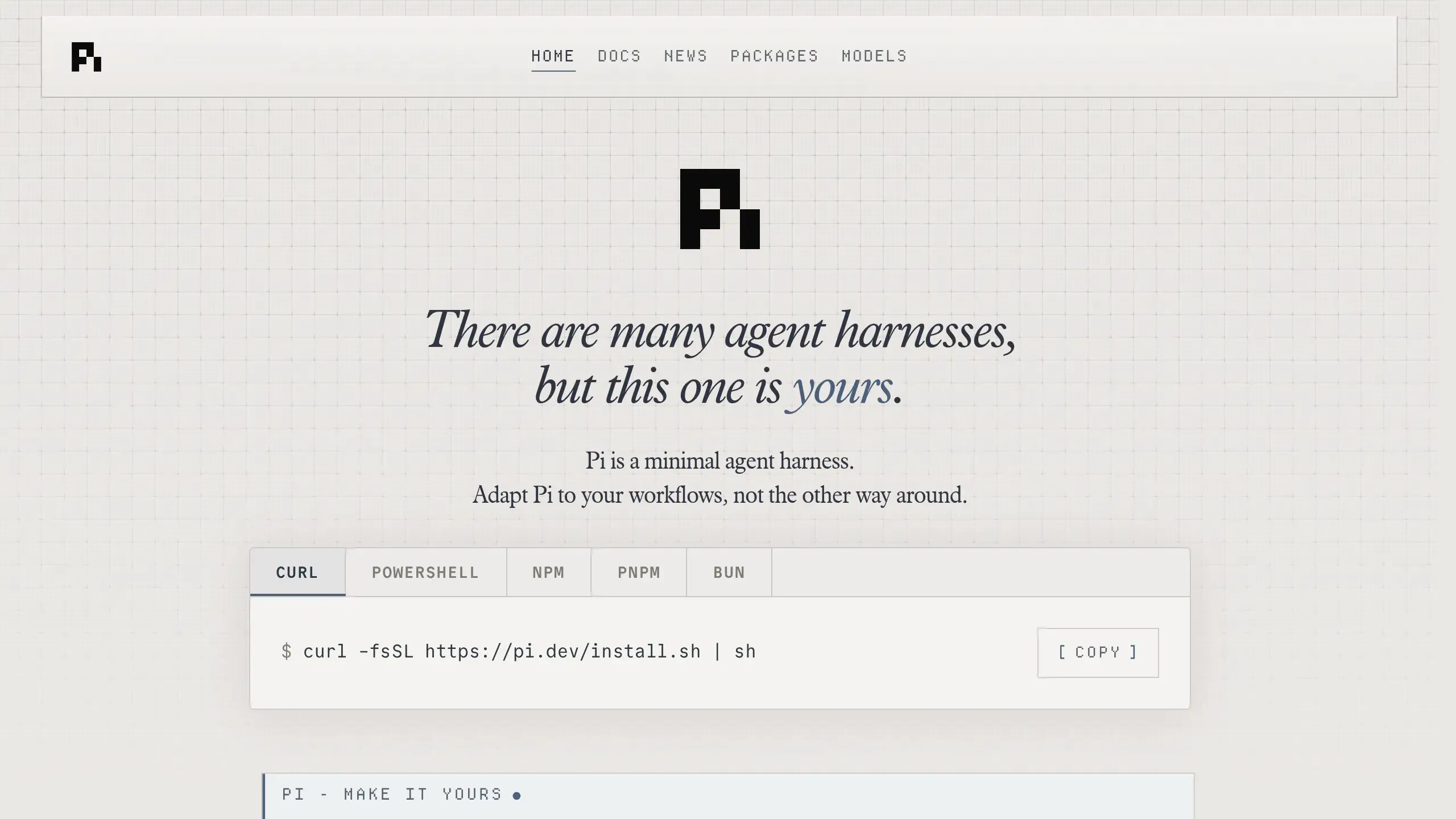 pi product interface