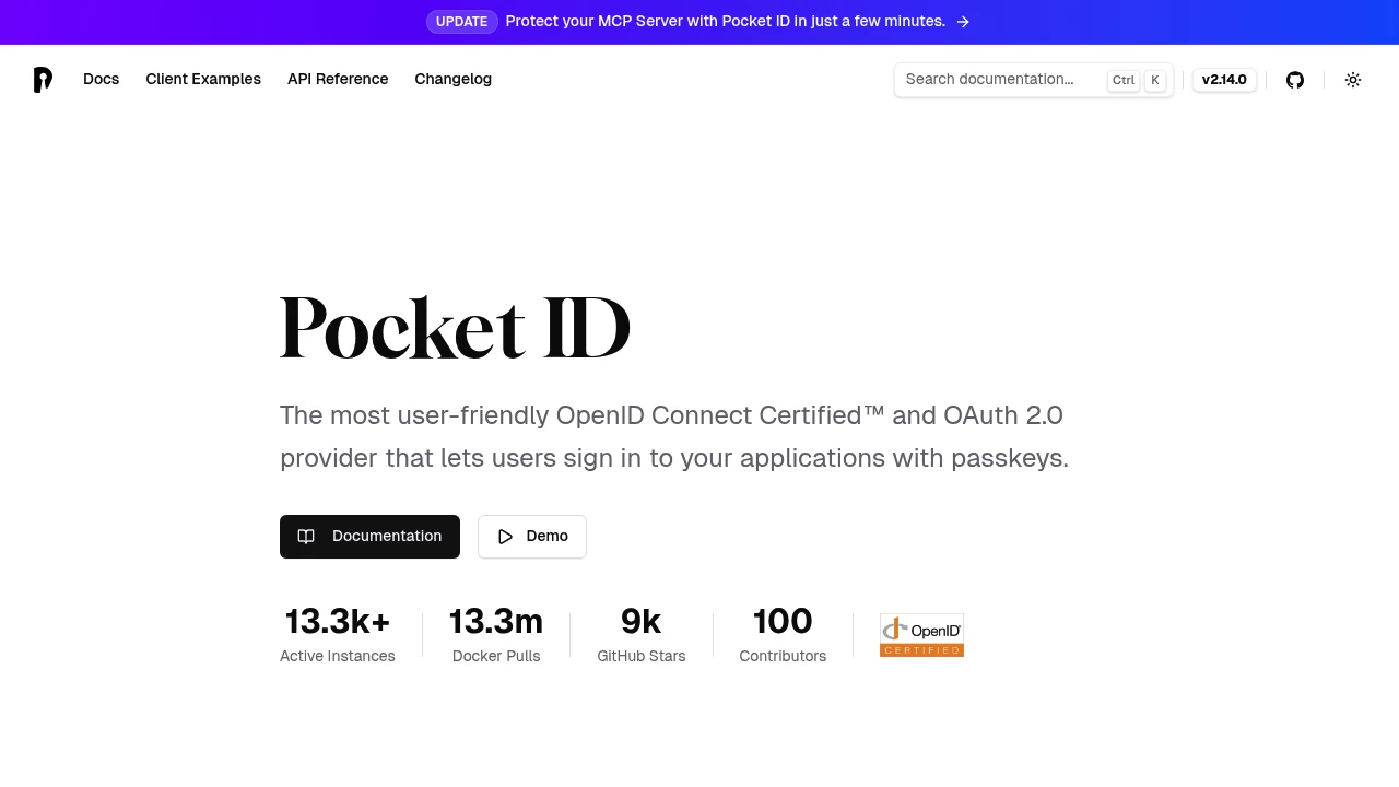 Pocket ID product interface