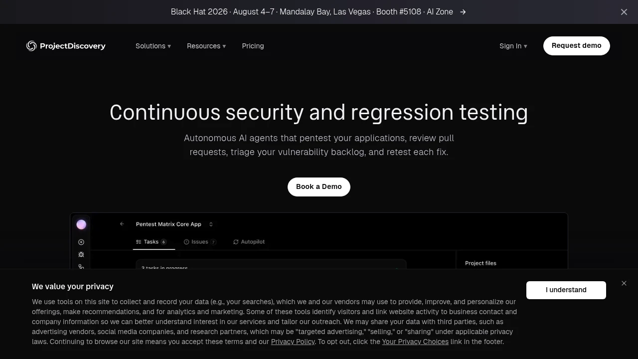 ProjectDiscovery product interface