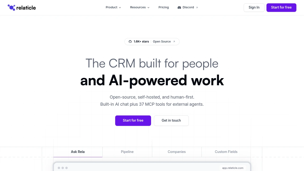 Relaticle product interface