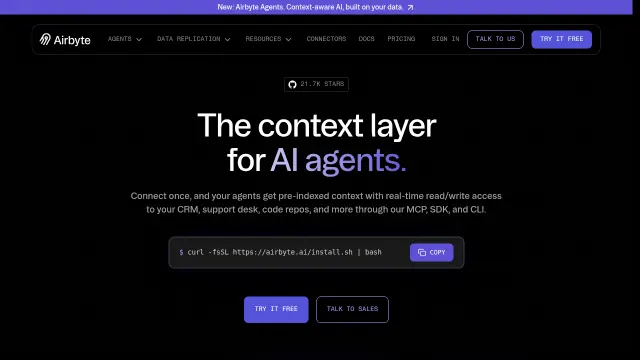 Airbyte product interface
