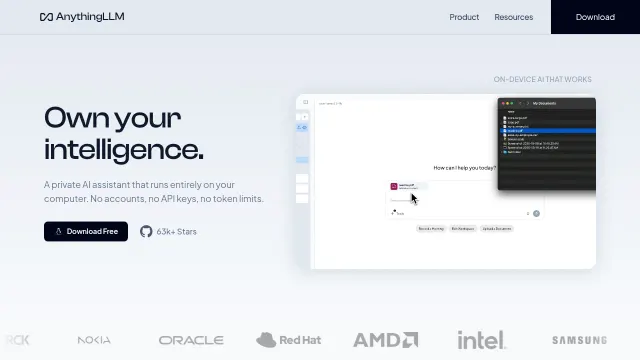 AnythingLLM product interface