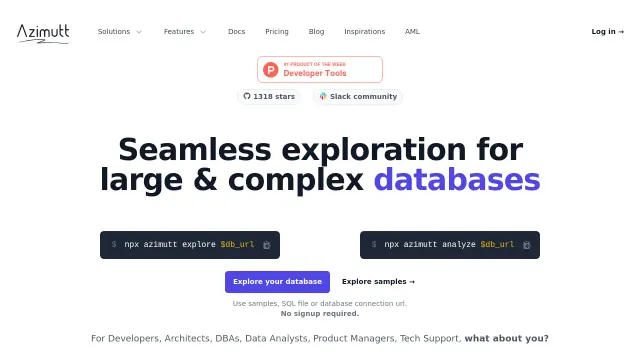 Azimutt  product interface