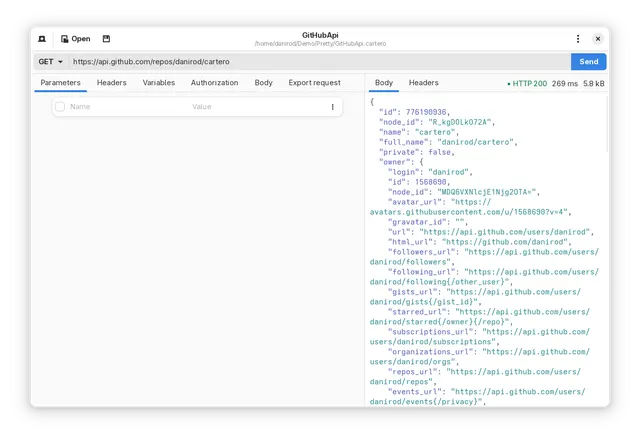 Cartero product interface