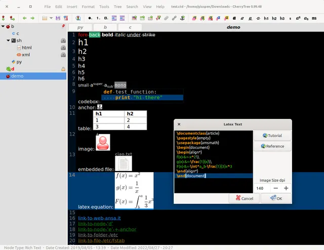 CherryTree product interface