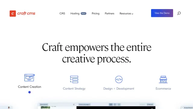 Craft CMS product interface