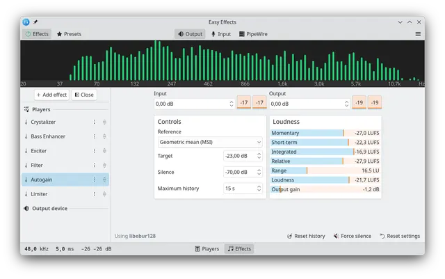 Easy Effects product interface