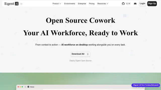 Eigent product interface