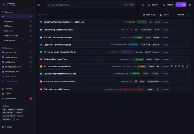 Grimoire product interface