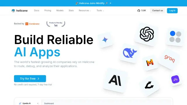 Helicone product interface