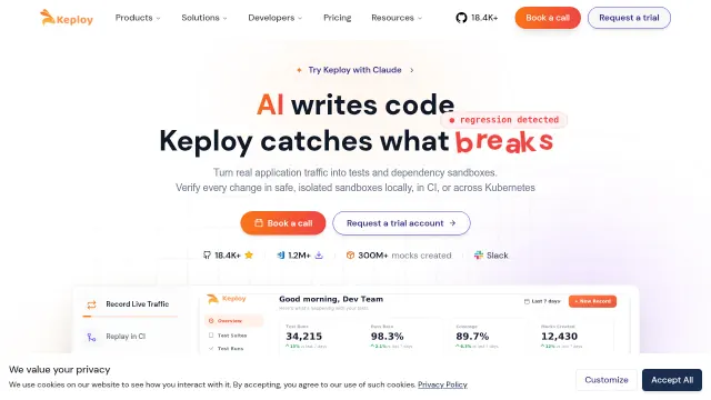 Keploy product interface