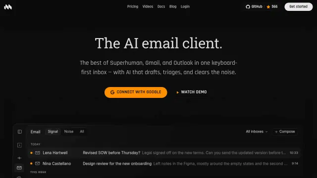 Macro Mail product interface