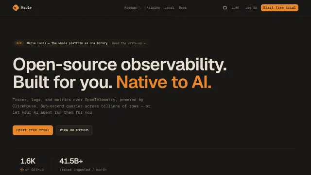 Maple product interface