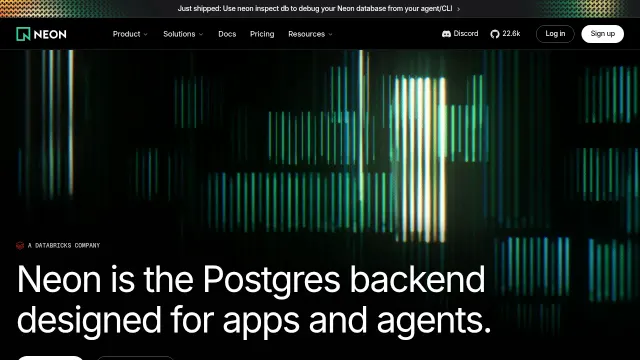 Neon Postgres product interface