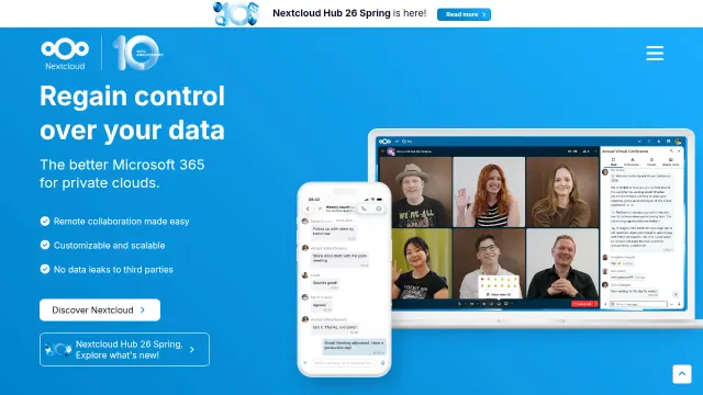 Nextcloud product interface