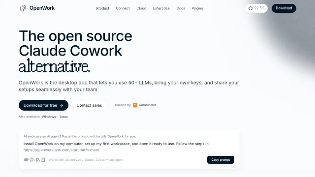 OpenWork product interface