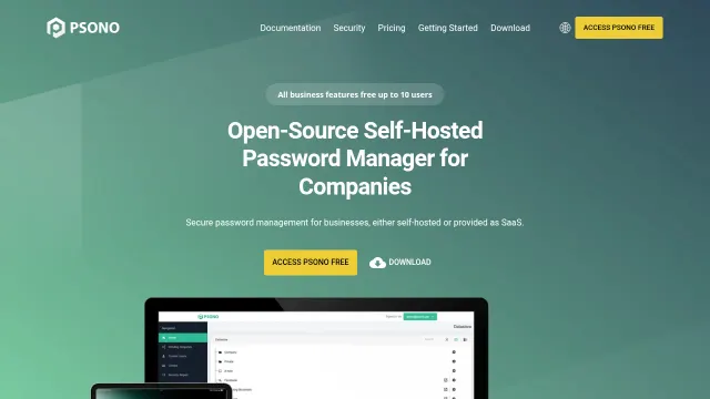 Psono product interface