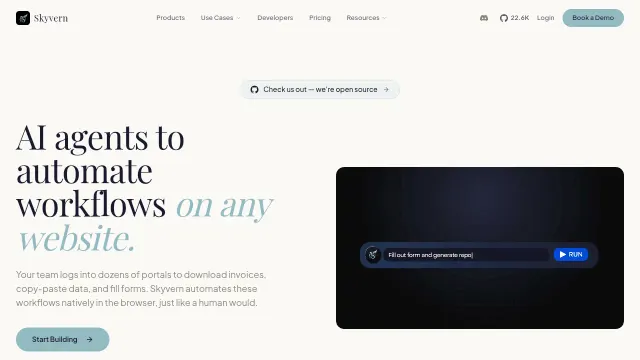 Skyvern product interface
