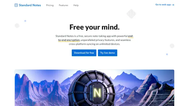 Standard Notes product interface