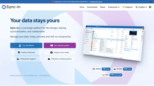 Sync-in product interface