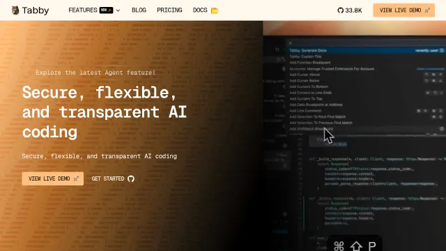 Tabby product interface