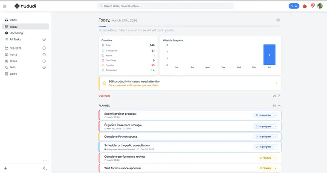 tududi product interface