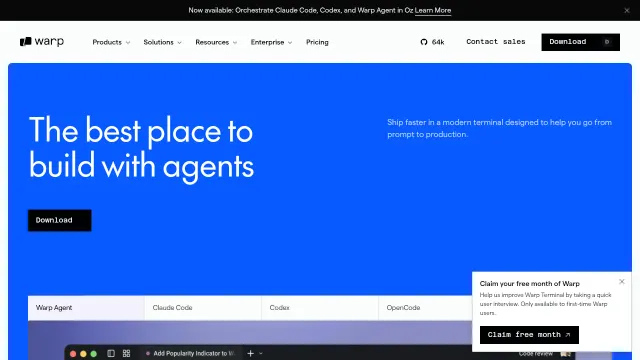 Warp product interface