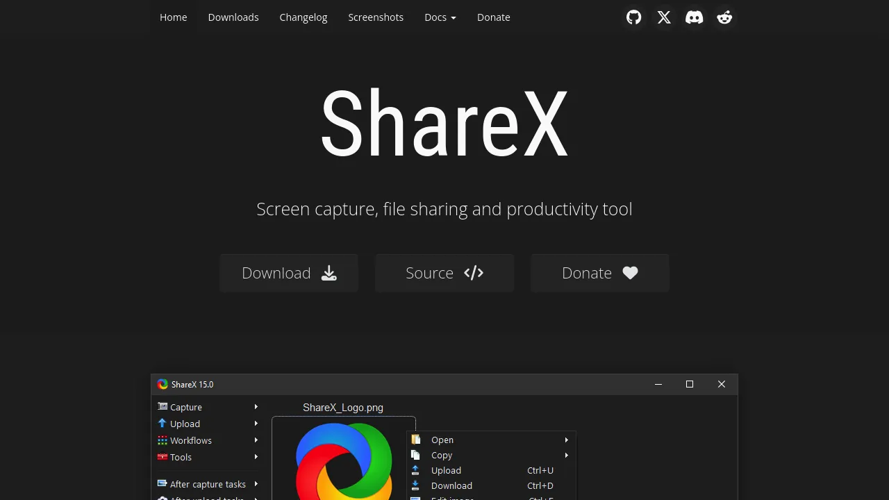 ShareX product interface