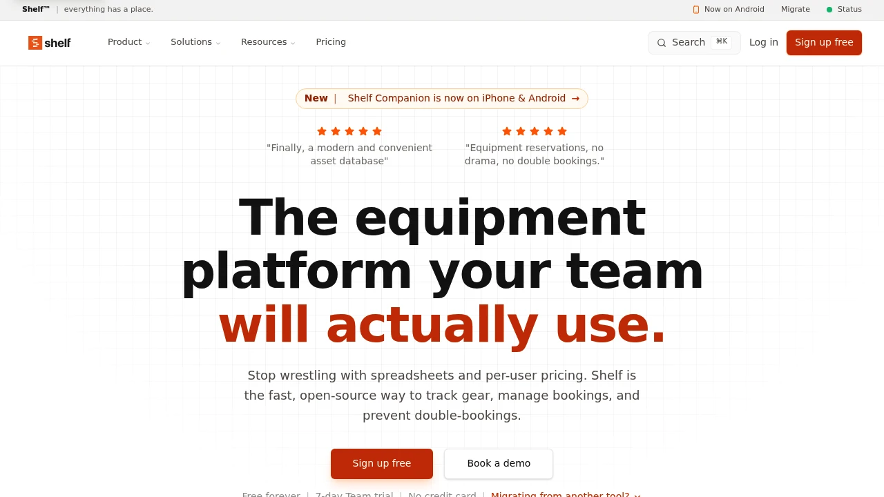Shelf product interface
