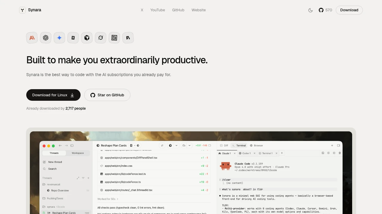 Synara product interface