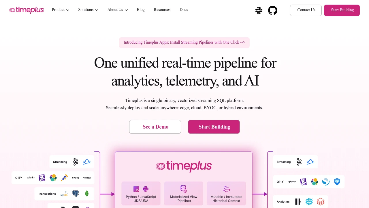 Timeplus product interface