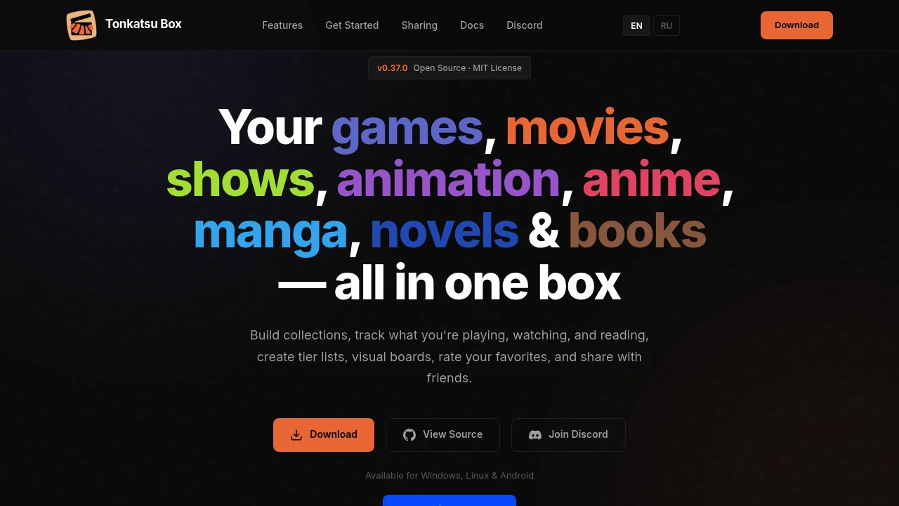 Tonkatsu Box product interface