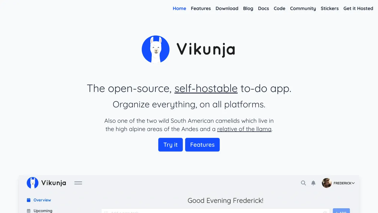 Vikunja product interface
