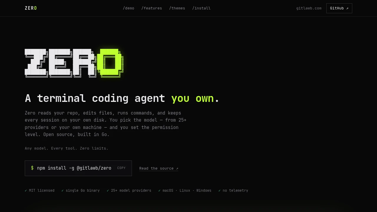 Zero product interface