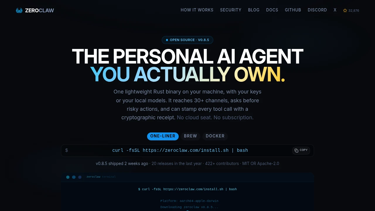 ZeroClaw product interface
